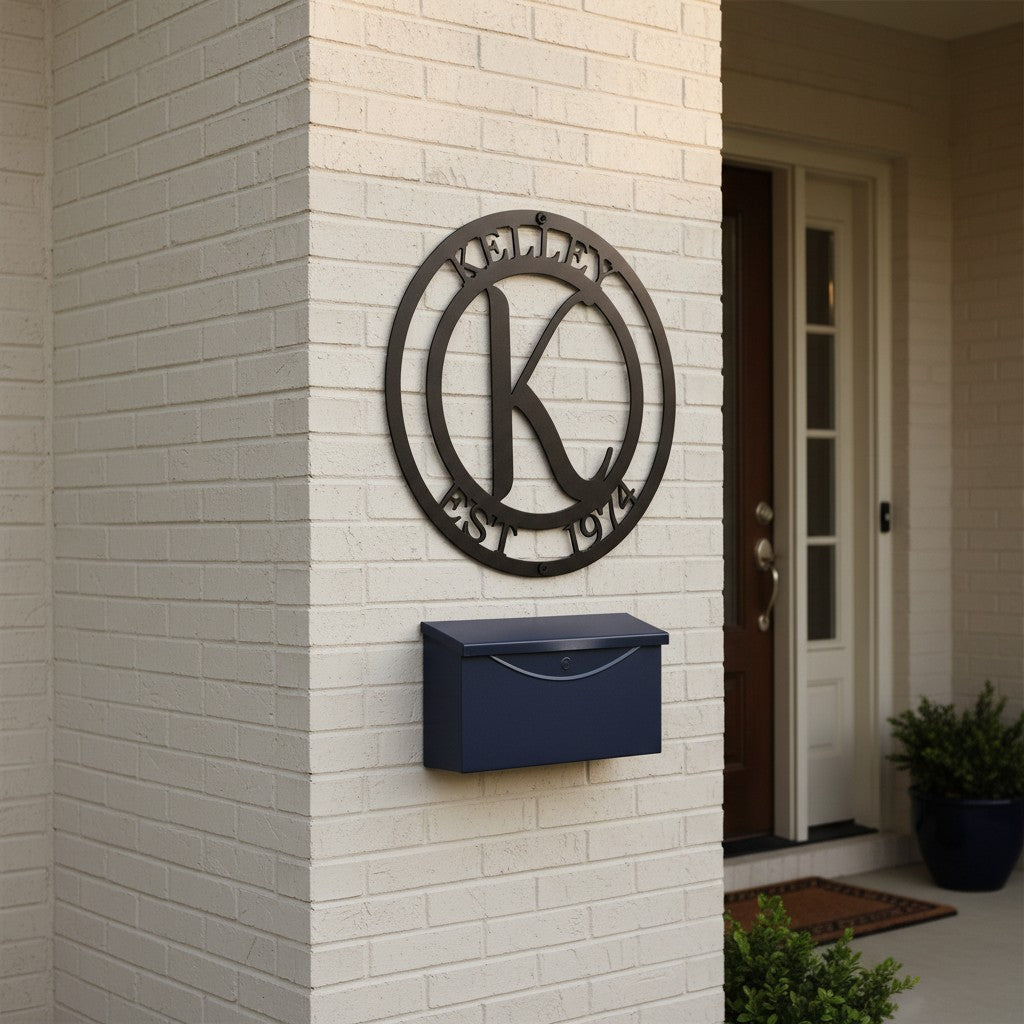 Monogram Metal Sign  Custom Family Name Wall Decor – HouseSensationsArt