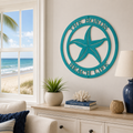 Starfish Wall Decor – Personalized Coastal Metal Wall Art