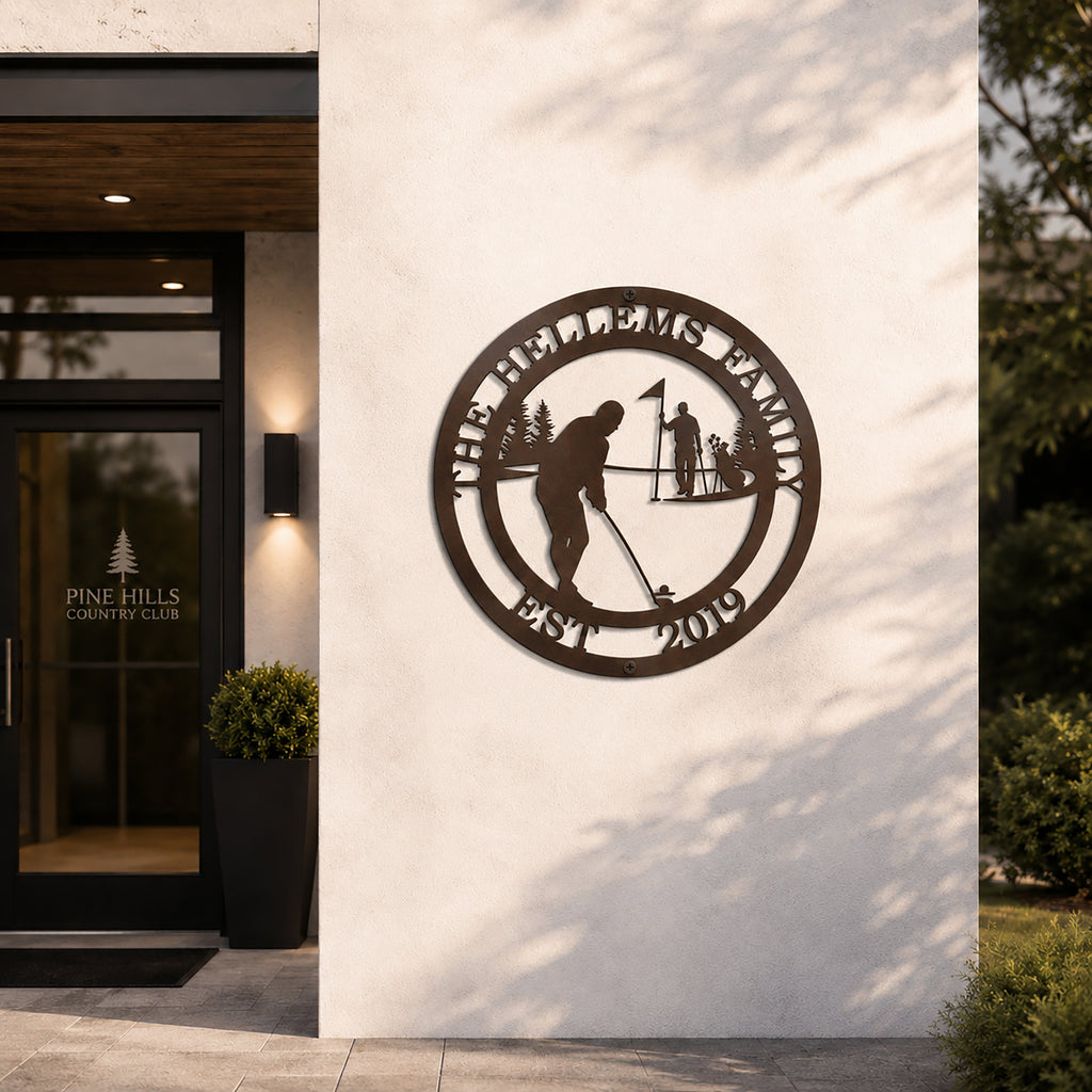 Personalized Golf Wall Art for Homes, Offices & Clubhouses Custom Golf Metal Sign, Golfer Gift Idea, Sports Decor - TTS