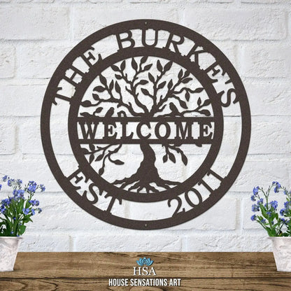 Welcome Tree of life Name Date Sign Tree of Life Sign House Sensations Art