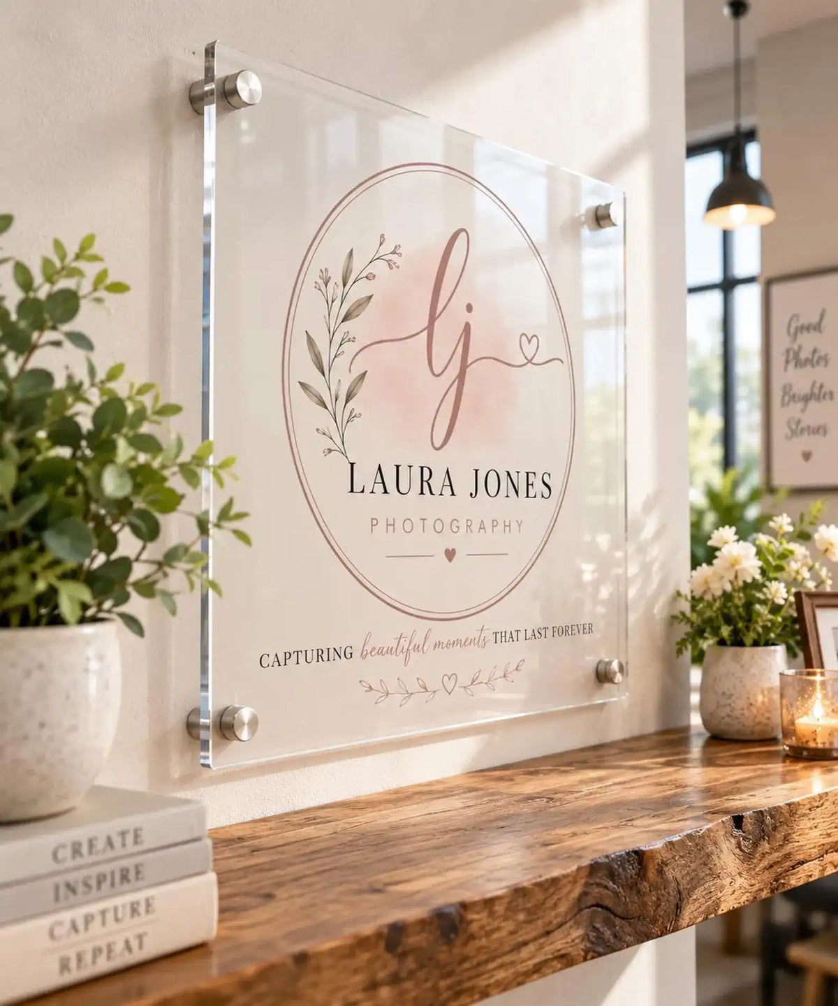 Custom Business Sign, Acrylic Business Logo for Lobby & Office Decor
