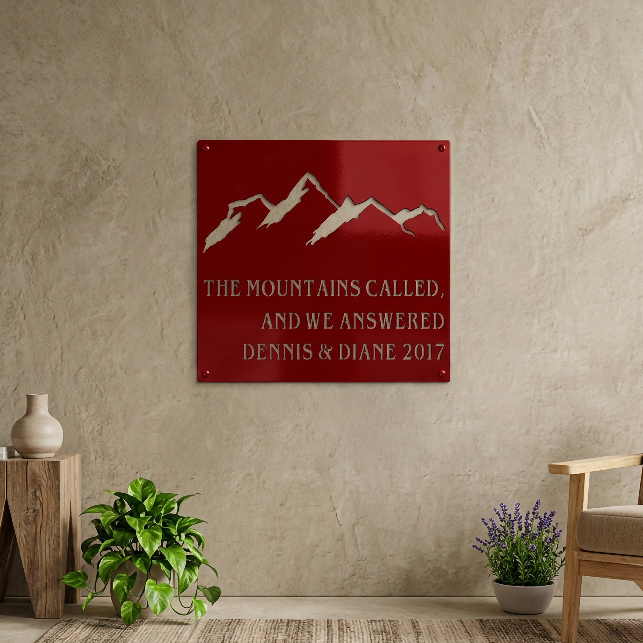Personalized Metal Mountain Sign A Unique Touch for Your Cabin or Outdoor Space