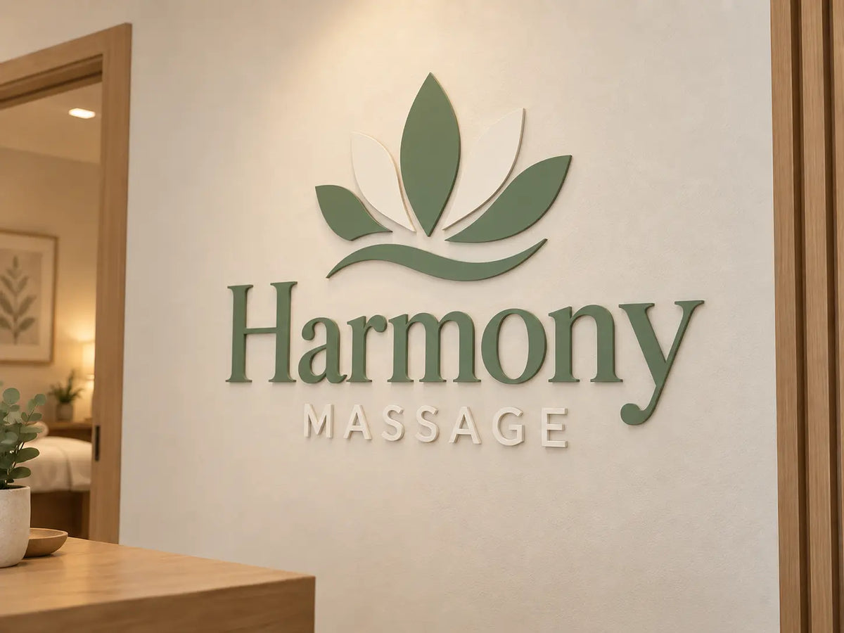 Custom 3D Individual Cut Printed Business Sign, Raised Logo Letters for Office Wall Art