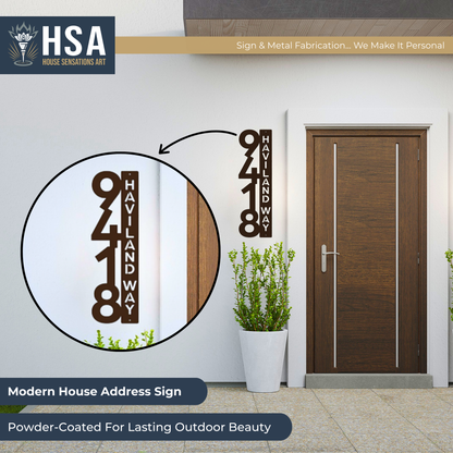 Letrero vertical con dirección de casa – Letrero personalizado con número de casa para buzón – Letreros de dirección para exteriores resistentes a la intemperie para decoración del hogar y regalo de inauguración