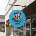 Custom Round Blade Sign - UV Printed ACM Wall Decor