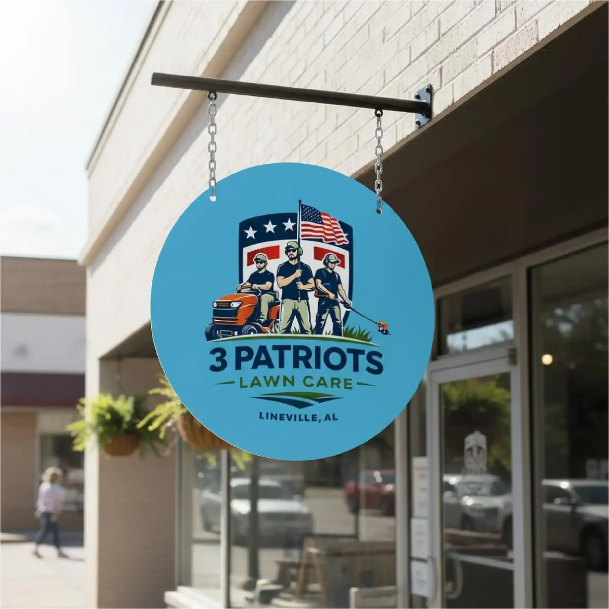 Custom Round Blade Sign - UV Printed ACM Wall Decor