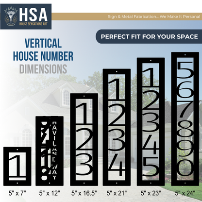Letrero vertical con dirección de casa – Letrero personalizado con número de casa para buzón – Letreros de dirección para exteriores resistentes a la intemperie para decoración del hogar y regalo de inauguración