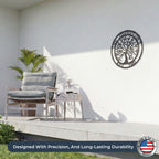 Letrero de familia establecido "Olivo de la Vida" - Letrero personalizado con nombre de familia - Arte mural metálico con monograma - Letrero de apellido personalizado - Regalo de boda - Letrero metálico para decoración del hogar y exteriores