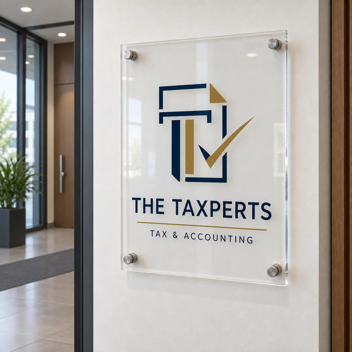 Custom Business Sign, Acrylic Business Logo for Lobby & Office Decor