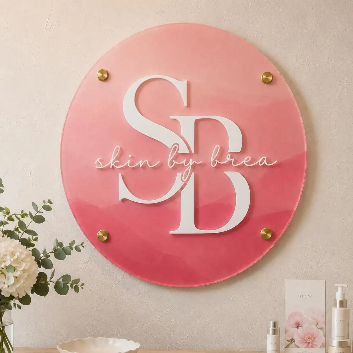 Custom Business Sign, Acrylic Business Logo Sign for Salon, Boutique & Office