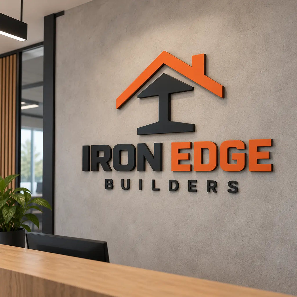 Custom 3D Individual Cut Printed Business Sign, Raised Logo Letters for Office Wall Art