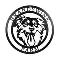 Custom Metal English Shepherd Dog Sign - Personalized Kennel Wall Plaque
