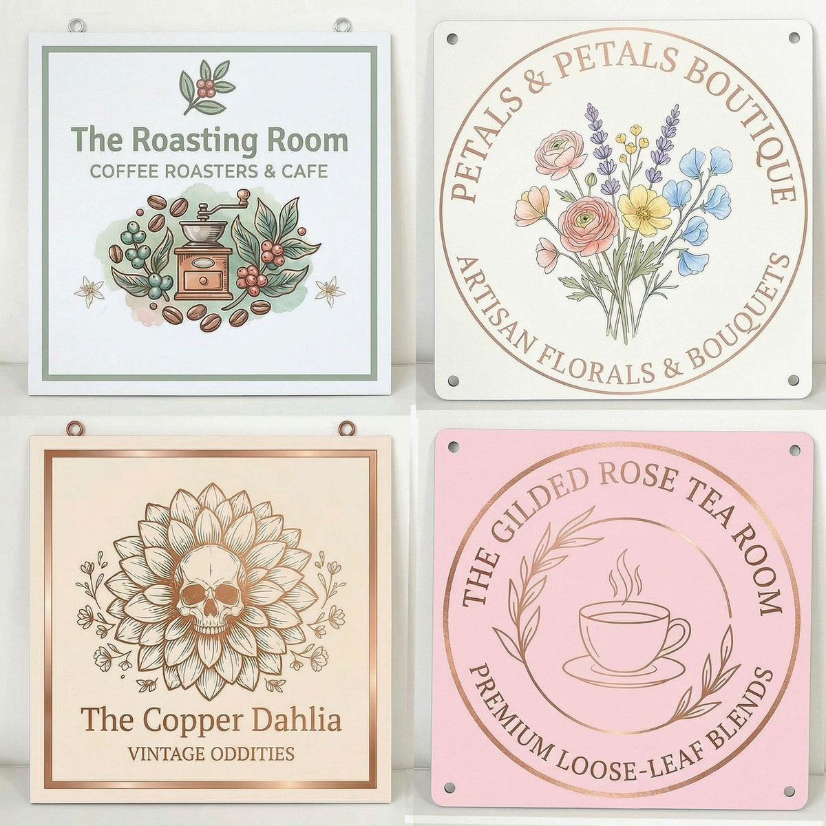 Custom Business Sign, UV-Printed Sign, Personalized Aluminum Composite Metal Business Logo Sign - Any Shape,