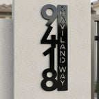 Letrero vertical con dirección de casa – Letrero personalizado con número de casa para buzón – Letreros de dirección para exteriores resistentes a la intemperie para decoración del hogar y regalo de inauguración