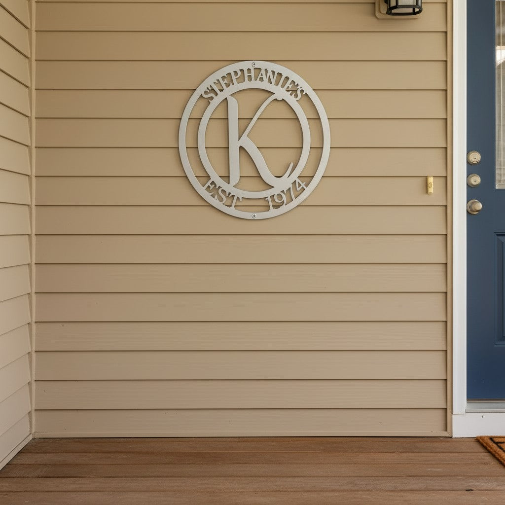 Monogram Metal Sign  Custom Family Name Wall Decor – HouseSensationsArt