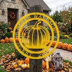 Personalized Pumpkin Family Name Sign Custom Outdoor Fall or Halloween Decor