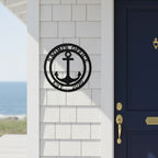 Nautical Anchor Name & Established Date Sign, Custom Coastal Gift, Outdoor & Indoor Decor - TTS