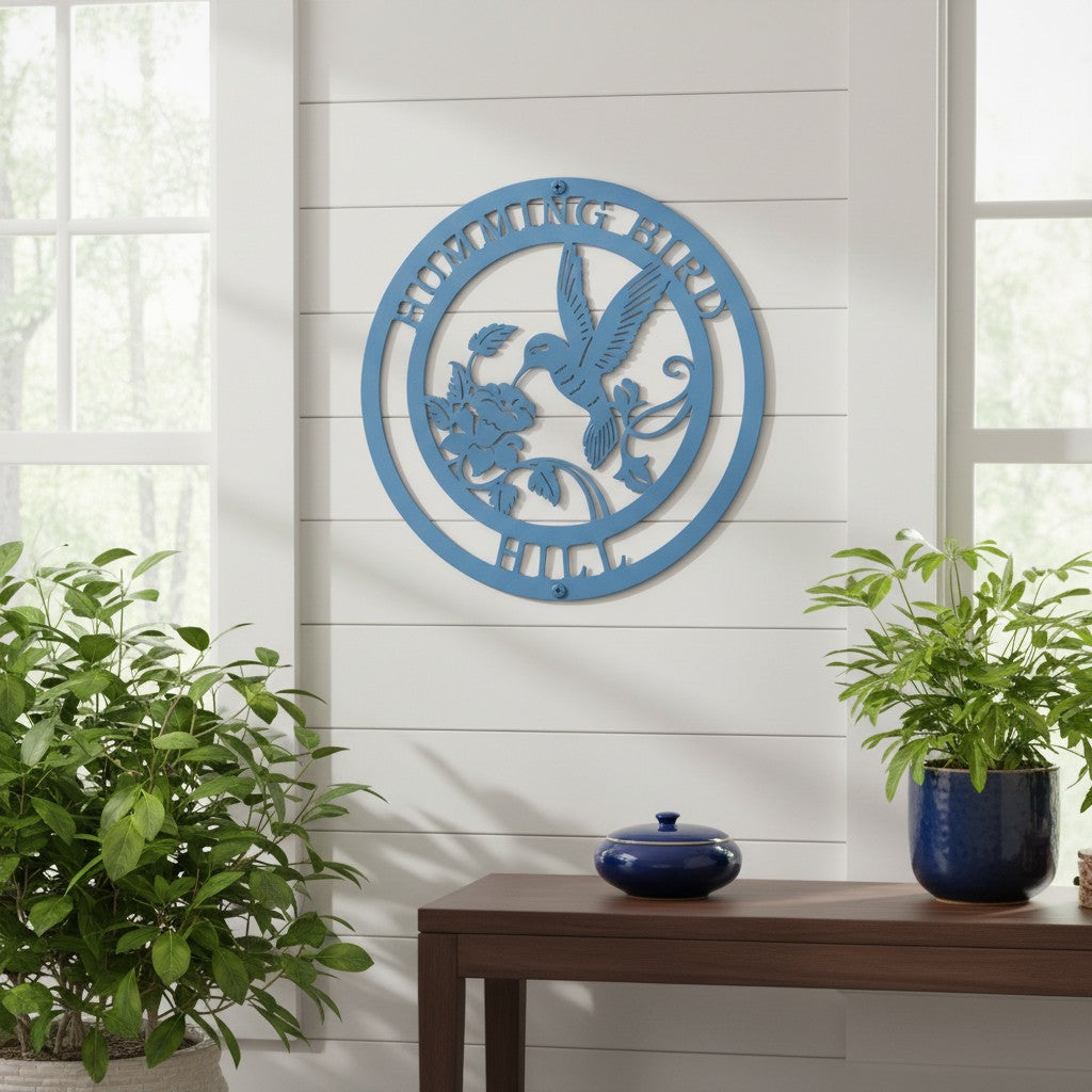 Personalized Hummingbird Metal Wall Decor – Custom Garden & Nature Sign – HouseSensationsArt – TTS
