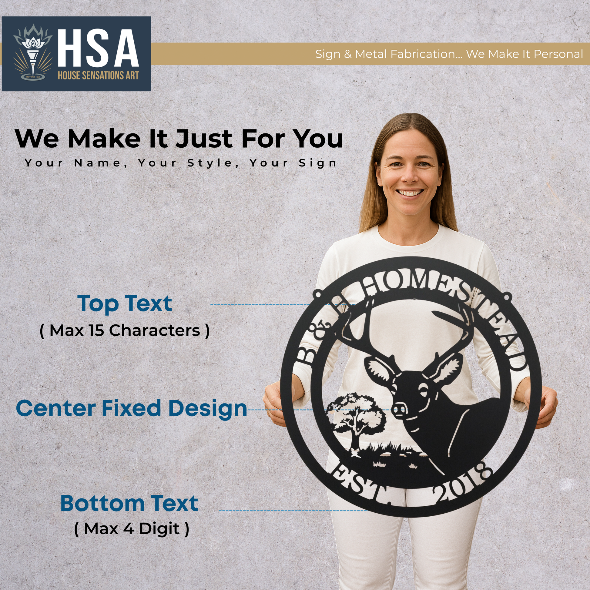 Custom-Metal-Deer-Sign-Rustic Cabins-Lodges-Outdoors-customization-infographic-house-sensations-art.jpg