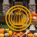 Personalized Pumpkin Family Name Sign Custom Outdoor Fall or Halloween Decor