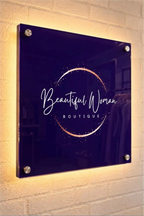 UV Printed Custom Acrylic Business Logo Sign, Office Wall Decor & Reception Plaque