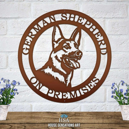 German Shepherd Established Sign-Dog Sign-HouseSensationsArt