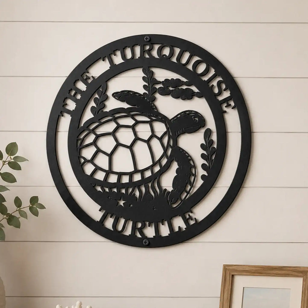 Custom Metal Wall Art Sea Turtles – Coastal Decor for Beach Homes