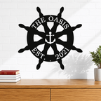 Personalized Metal Anchor Sign for Nautical Home & Outdoor Decor