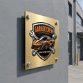 Brushed Gold ACM Business Sign - Custom Storefront Logo