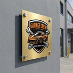Brushed Gold ACM Business Sign - Custom Storefront Logo