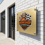 Brushed Gold ACM Business Sign - Custom Storefront Logo