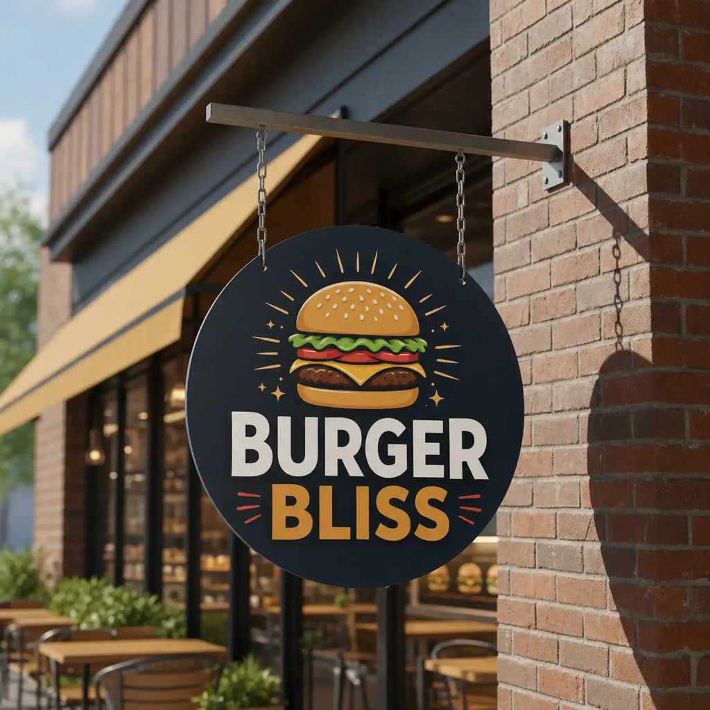Custom Round Blade Sign - UV Printed ACM Wall Decor