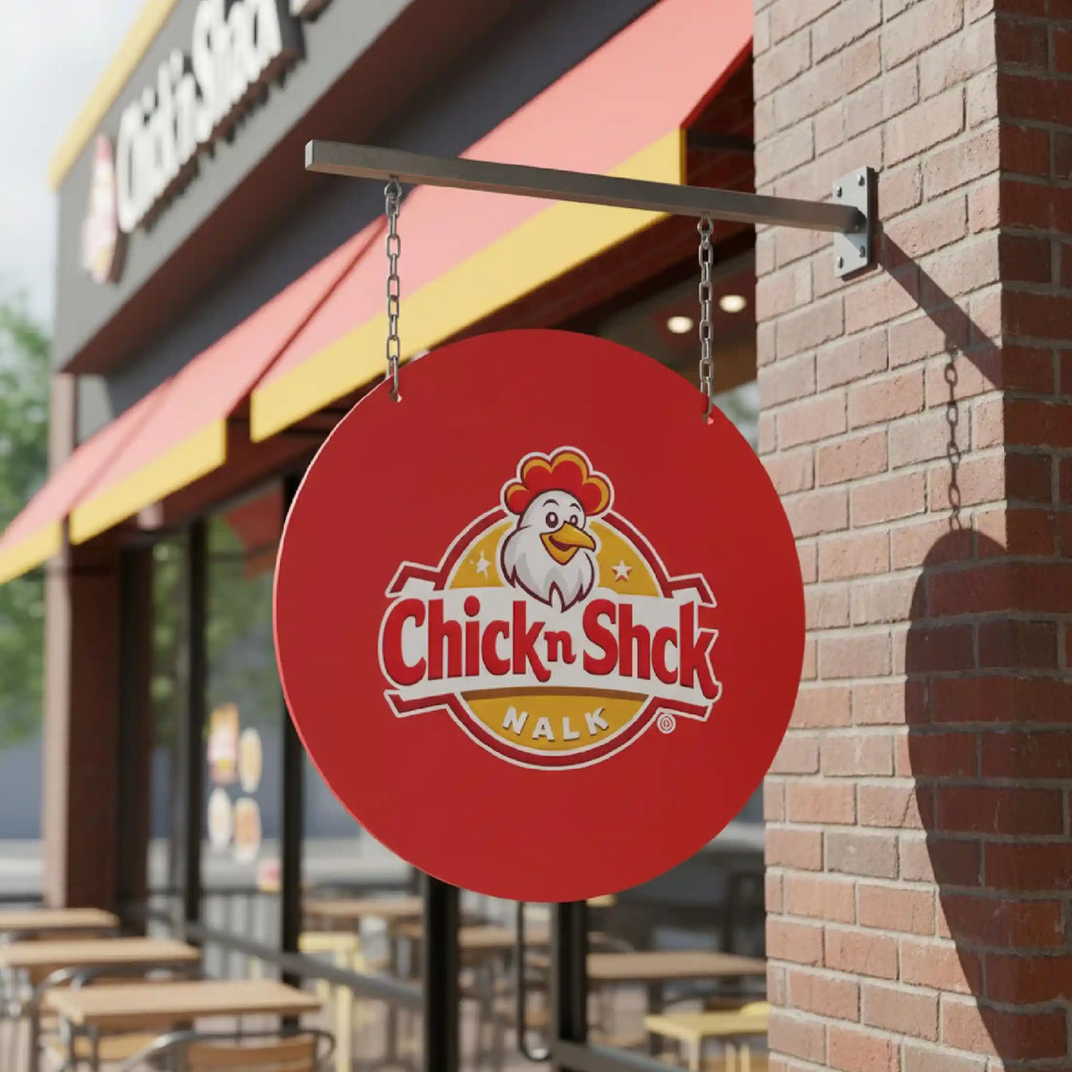 Custom Round Blade Sign - UV Printed ACM Wall Decor