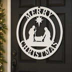 Nativity Metal Door Wreath for Your Front Door