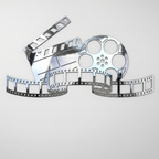 Polished chrome movie clapper and film reel metal wall art decoration