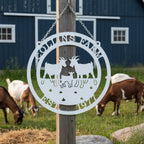 Personalized Goat Metal Sign, Custom Farm Decor for Barns & Gates