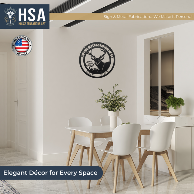 Custom-Metal-Deer-Sign-Rustic Cabins-Lodges-Outdoors-dining-area-center-piece-sign-house-sensations-art.jpg