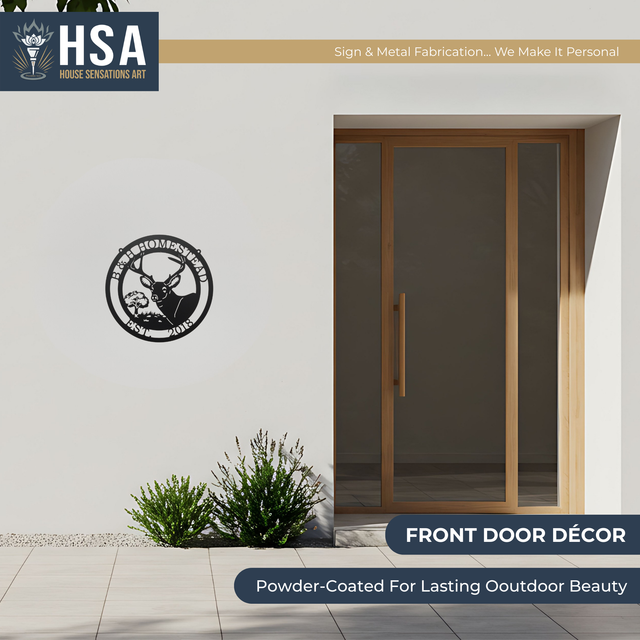 Custom-Metal-Deer-Sign-Rustic Cabins-Lodges-Outdoors-front-door-outdoor-sign-house-sensations-art.jpg