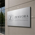Custom Brushed Aluminum Sign -  Acm Business Wall Décor