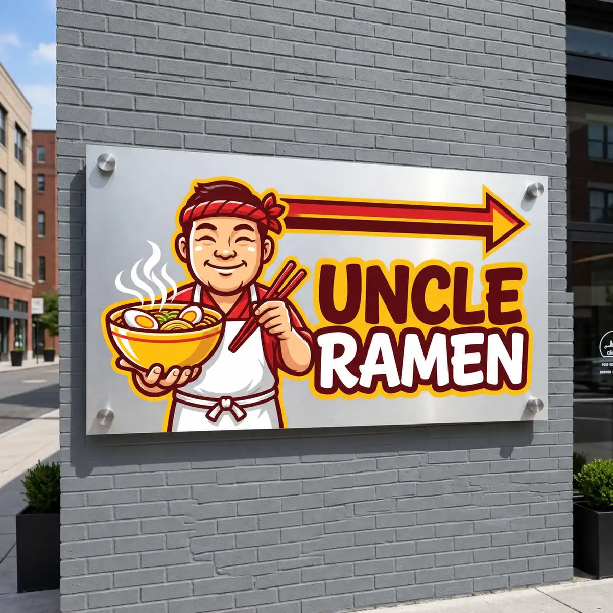 Custom Brushed Aluminum Sign -  Acm Business Wall Décor