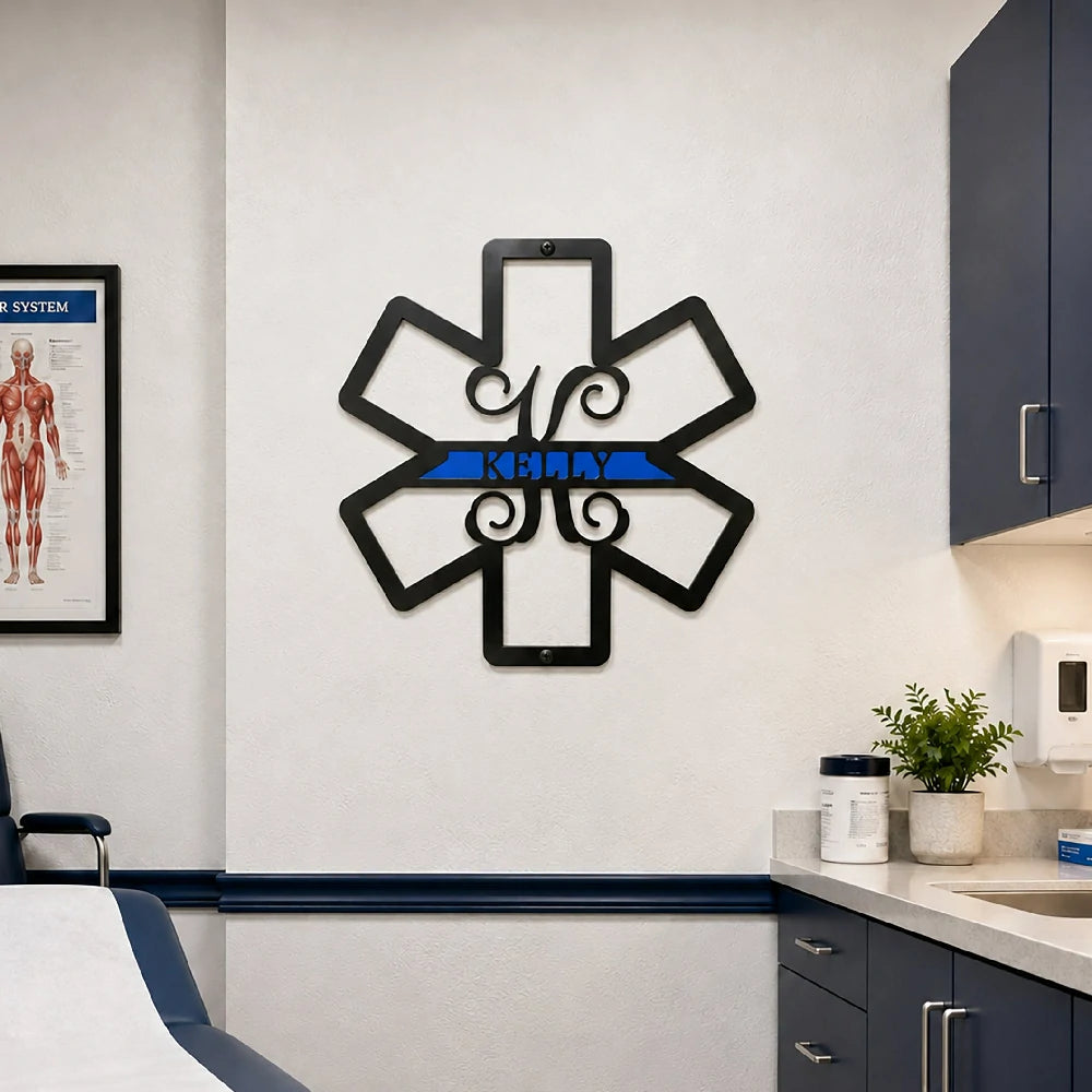 Medical Emergency Sign - Star of Life Metal Decor for EMS & Home