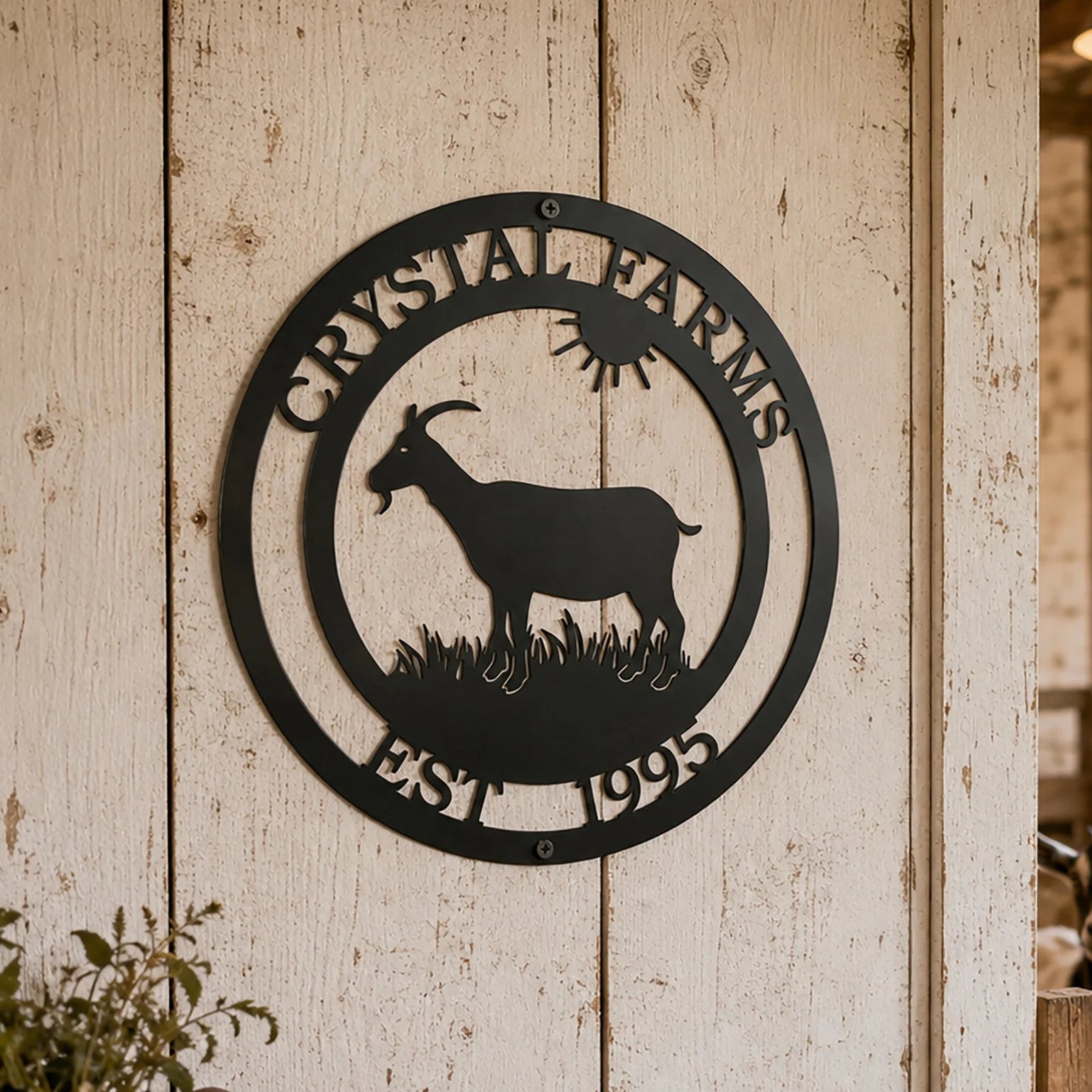 Custom Goat Metal Sign —  Personalized Barns, Farmhouses & Outdoor Decor