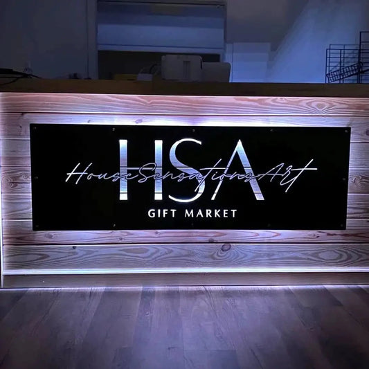 LED backlit Laser Cut Metal Business Logo Sign - Custom Standoff Sign for Storefronts & Office Walls 