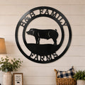 Custom Pig Farm Sign — Personalized Metal Wall Art Decor