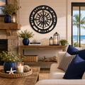 Custom Nautical  Anchor GPS Sign Compass Metal Sign, Boat Name Plaque, Coastal Wall Art, Marine Gift Idea - TTS