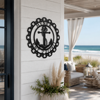 Custom Nautical Anchor Sign, Outdoor Metal Art, Coastal Home Decor, Family Gift Idea - TTS