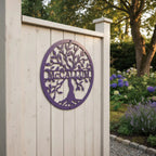 Personalized Tree of Life Metal Wall Decor – Custom Family Name Outdoor Art