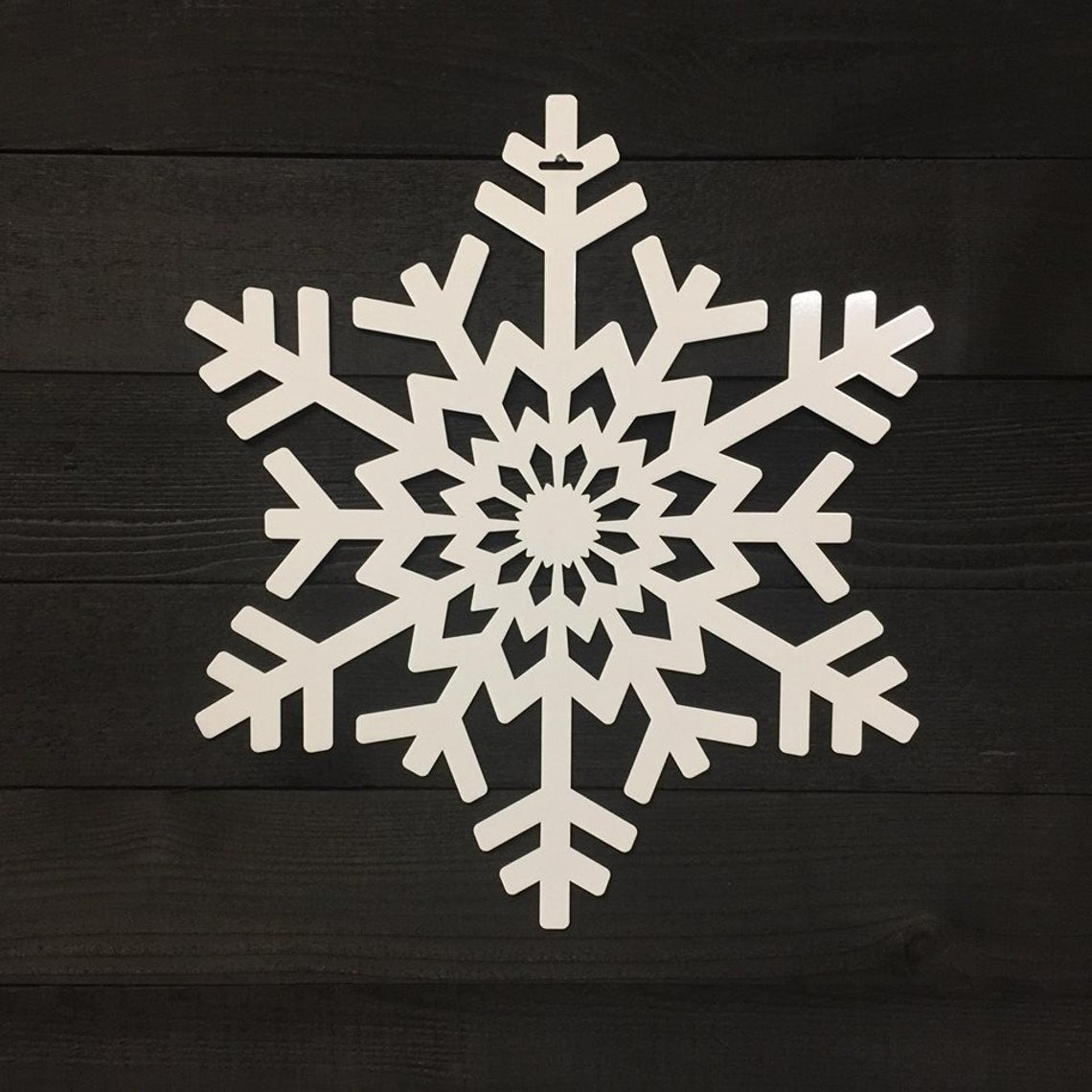 Snowflake Door Wreath / Wall Decor Metal Sign