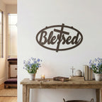 Señales benditas: arte de pared de metal personalizado inspirador para el hogar