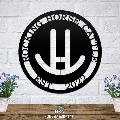 Your BRAND Custom Metal Sign – Simple Farm Brand or Silhouette Image